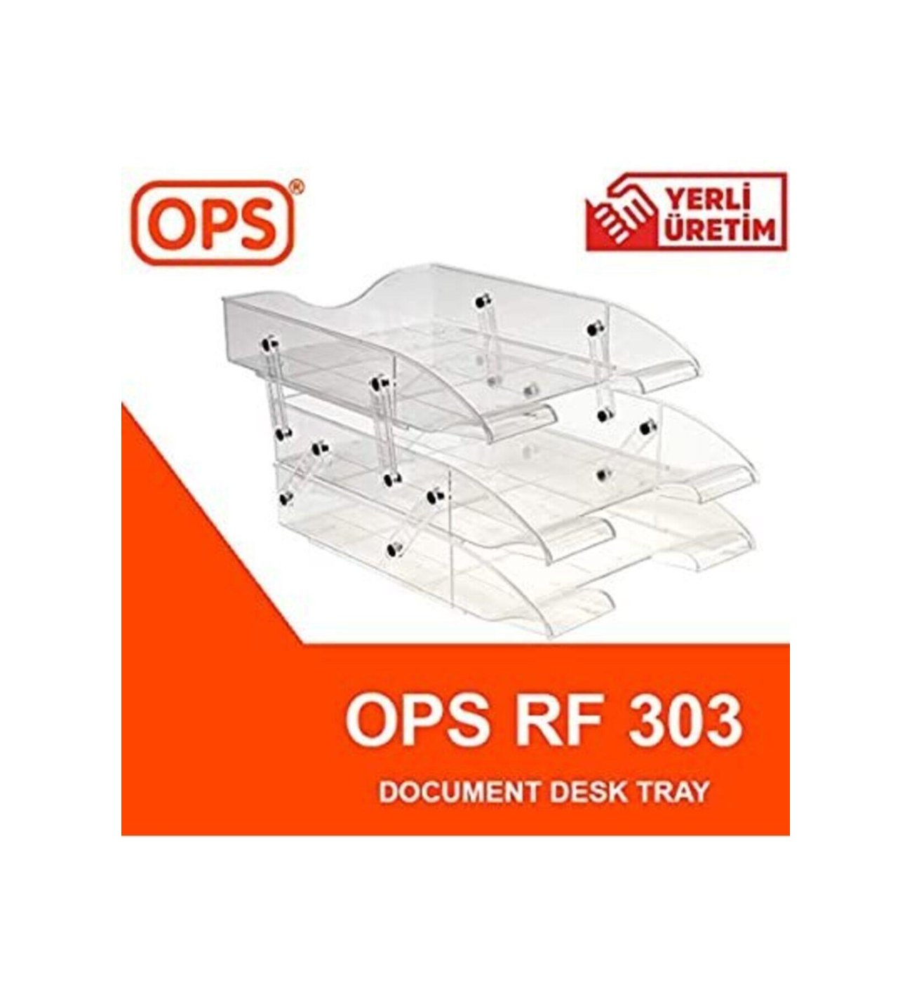Ops Evrak Rafı Hareketli 3 Lü Şeffaf RF 603