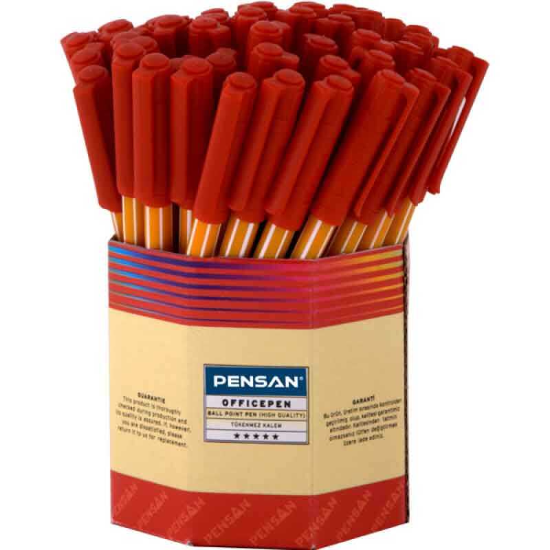 Pensan Ofispen Tükenmez Kalem 1MM Kırmızı